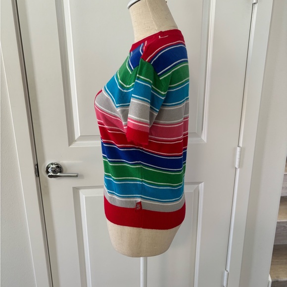 UNIVERSAL STUDIO Chucky Stripe Crop Lightweight Sweater - Picture 5 of 12